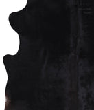 Solid Black Cowhide Rug #A6381