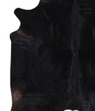 Solid Black Cowhide Rug #A6382