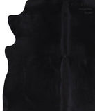 Solid Black Cowhide Rug #A6393