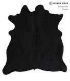 Solid Black Cowhide Rug #A6395