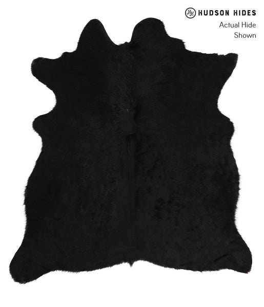 Solid Black Cowhide Rug #A6395