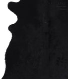 Solid Black Cowhide Rug #A6395