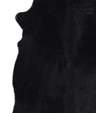 Solid Black Cowhide Rug #A6397
