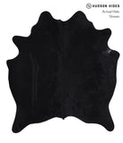 Solid Black Cowhide Rug #A6401
