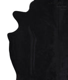 Solid Black Cowhide Rug #A6401