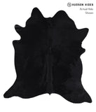 Solid Black Cowhide Rug #A6403
