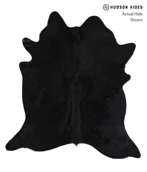 Solid Black Cowhide Rug #A6403