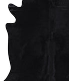Solid Black Cowhide Rug #A6403