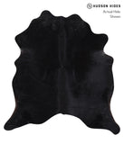 Solid Black Cowhide Rug #A6405