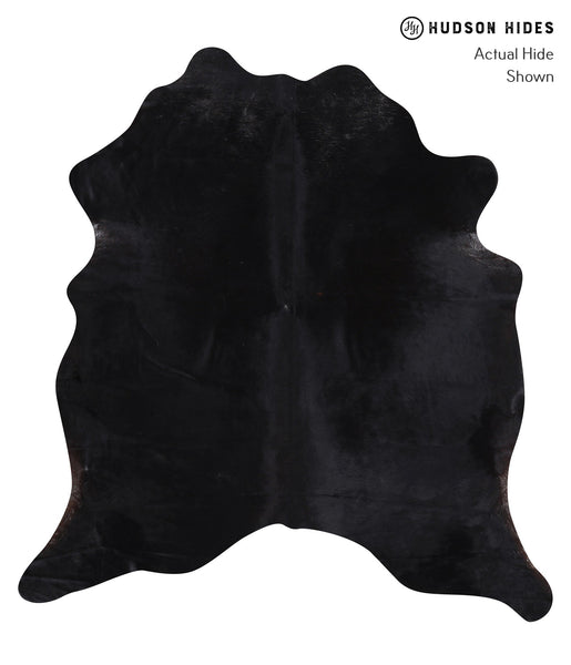 Solid Black Cowhide Rug #A6405