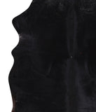 Solid Black Cowhide Rug #A6405