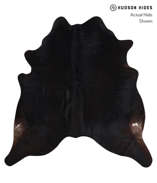 Solid Black Cowhide Rug #A6406