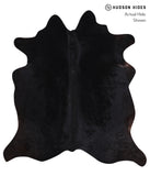 Solid Black Cowhide Rug #A6455