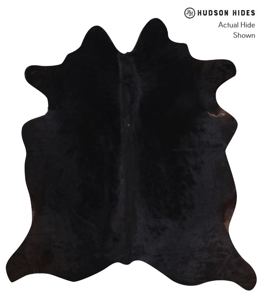 Solid Black Cowhide Rug #A6455