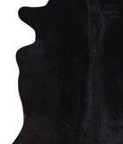 Solid Black Cowhide Rug #A6455