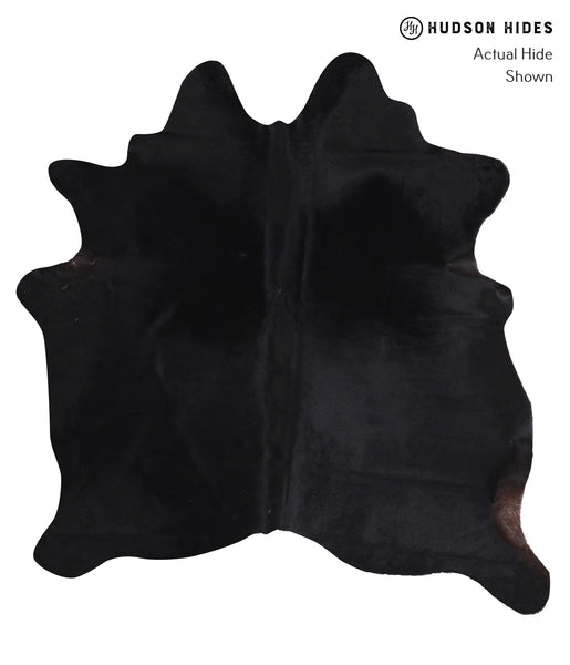 Solid Black Cowhide Rug #A6458