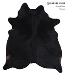 Solid Black Cowhide Rug #A6548