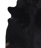 Solid Black Cowhide Rug #A6548