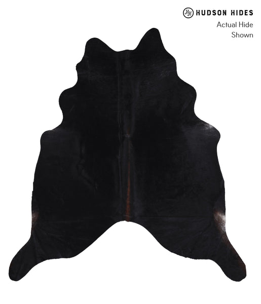 Solid Black Cowhide Rug #A6709