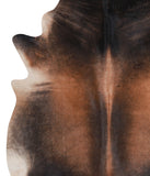 Brown with Red Cowhide Rug #A6824