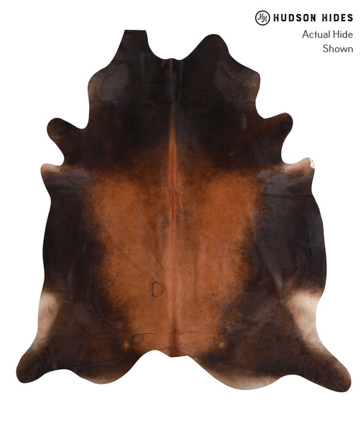 Brown with Red Cowhide Rug #A6827