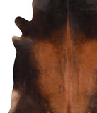 Brown with Red Cowhide Rug #A6827