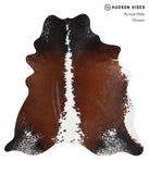 Chocolate and White Cowhide Rug #A6862