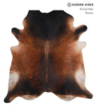 Brown with Red Cowhide Rug #A6941