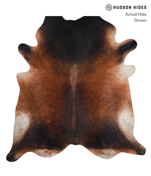 Brown with Red Cowhide Rug #A6941