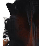 Brown with Red Cowhide Rug #A6980