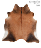 Brown with Red Cowhide Rug #A7004