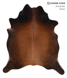 Brown with Red Cowhide Rug #A7019