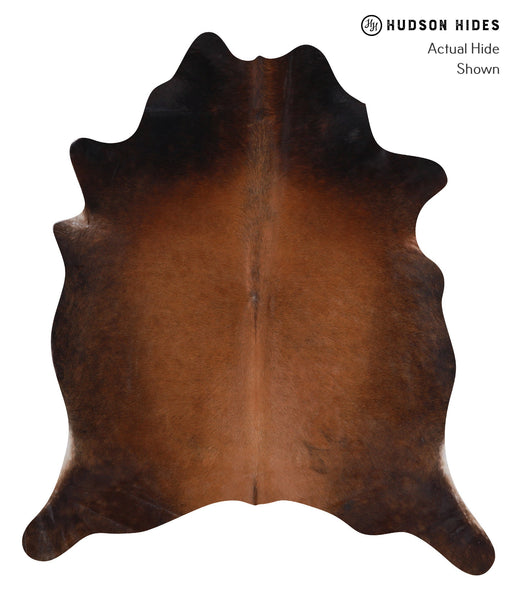 Brown with Red Cowhide Rug #A7019