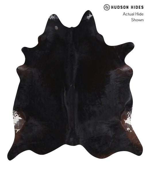 Solid Black Cowhide Rug #A7165