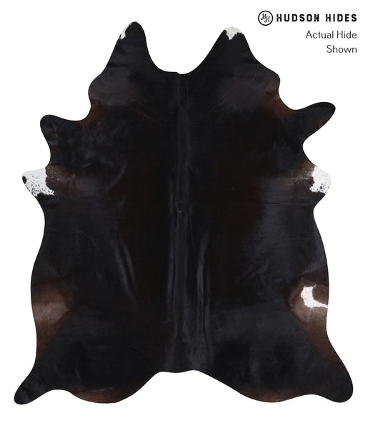 Solid Black Cowhide Rug #A7223
