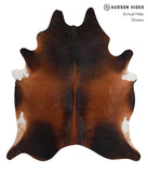 Brown with Red Cowhide Rug #A7457