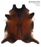 Brown with Red Cowhide Rug #A7473