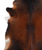 Brown with Red Cowhide Rug #A7473