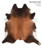 Brown with Red Cowhide Rug #A7486