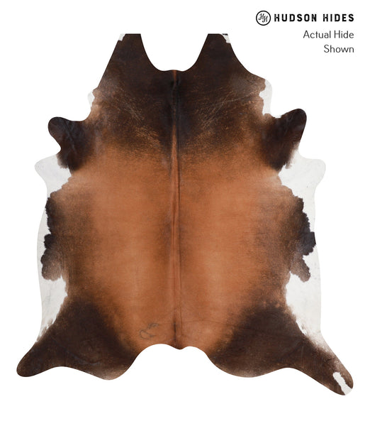 Brown with Red Cowhide Rug #A7486