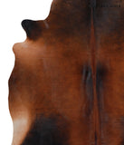 Brown with Red Cowhide Rug #A7597