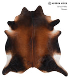 Brown with Red Cowhide Rug #A7824