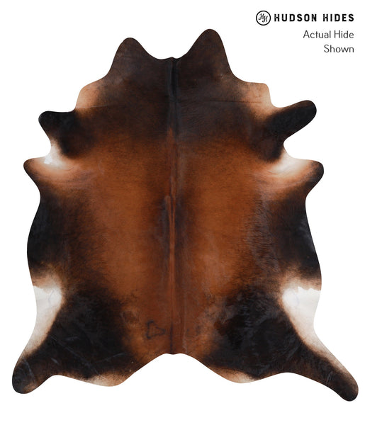 Brown with Red Cowhide Rug #A7824