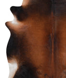 Brown with Red Cowhide Rug #A7824