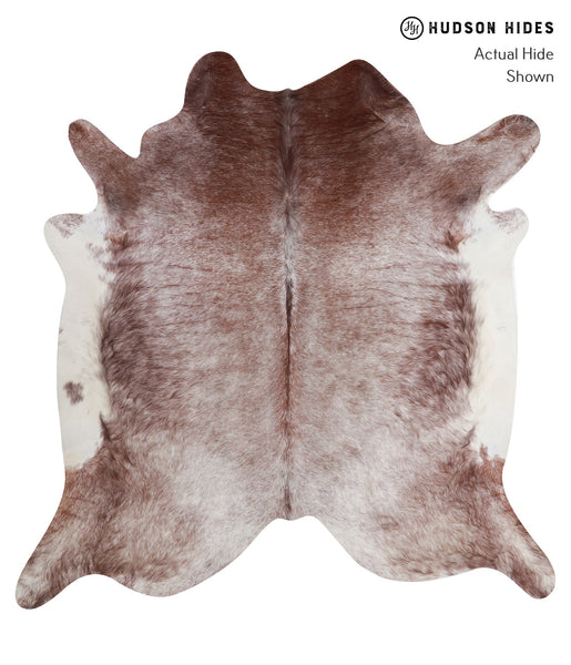 Brown with Red Cowhide Rug #A7936