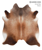 Brown with Red Cowhide Rug #A8086