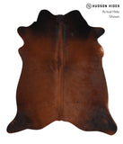 Brown with Red Cowhide Rug #A8126