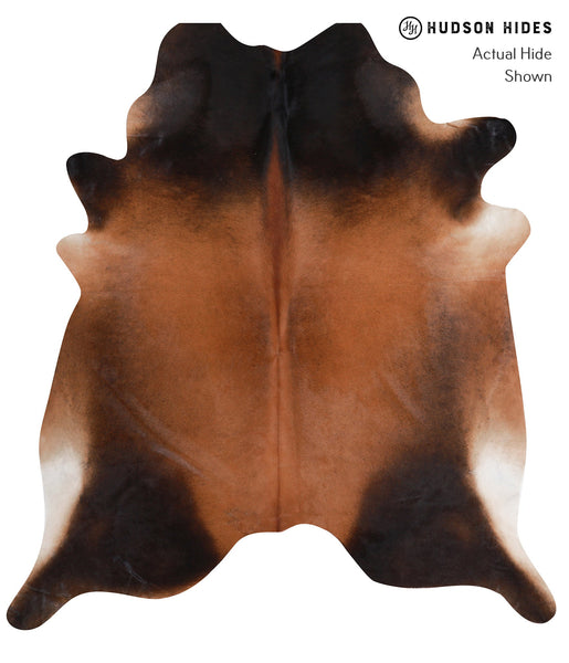 Brown with Red Cowhide Rug #A8269