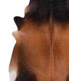 Brown with Red Cowhide Rug #A8269