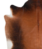 Brown with Red Cowhide Rug #A8434